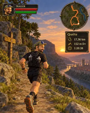 Un jeu vidéo avec la quête du jour